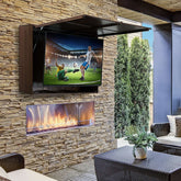 AHB® 55-Inch Solid Wood Weatherproof Outdoor TV Enclosure