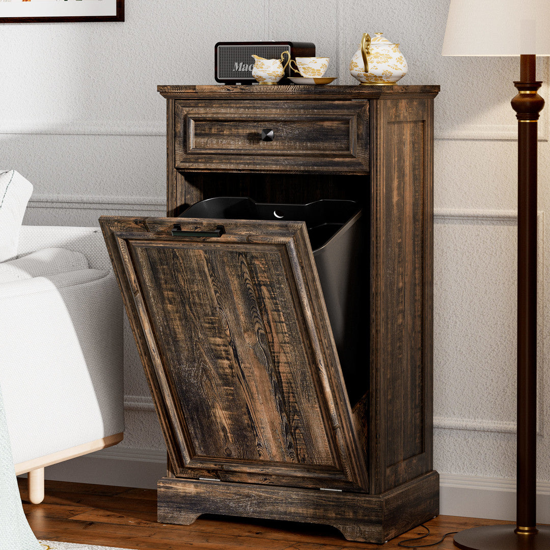AHB® Single Tilt Out Trash Cabinet for 13 Gallon Trash Can
