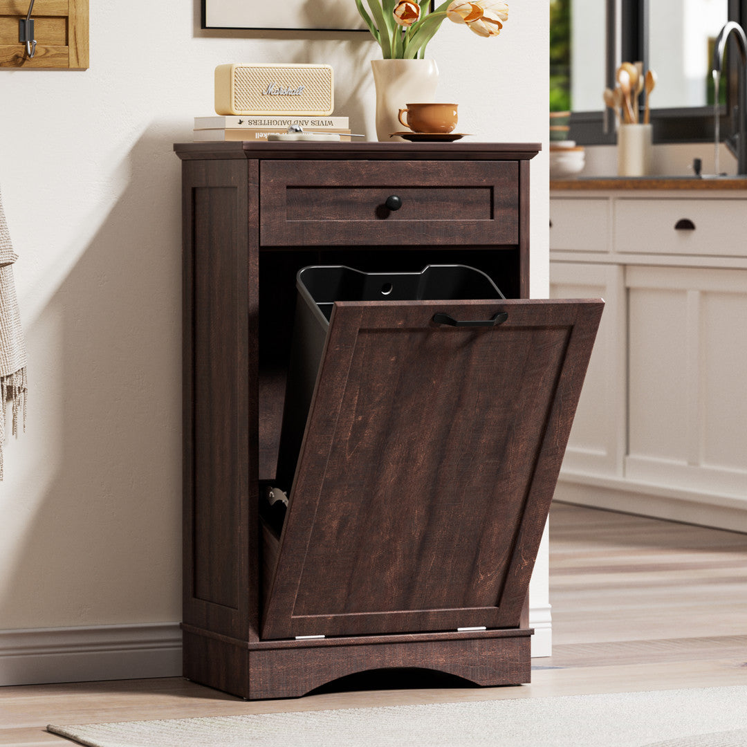 AHB® Single Tilt Out Trash Cabinet for 13 Gallon Trash Can