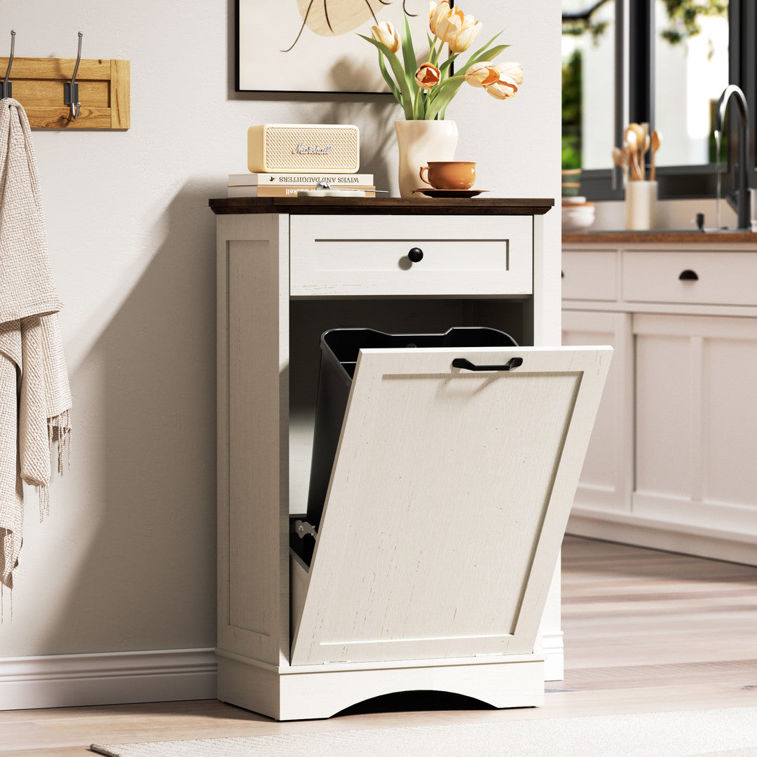 AHB® Single Tilt Out Trash Cabinet for 13 Gallon Trash Can