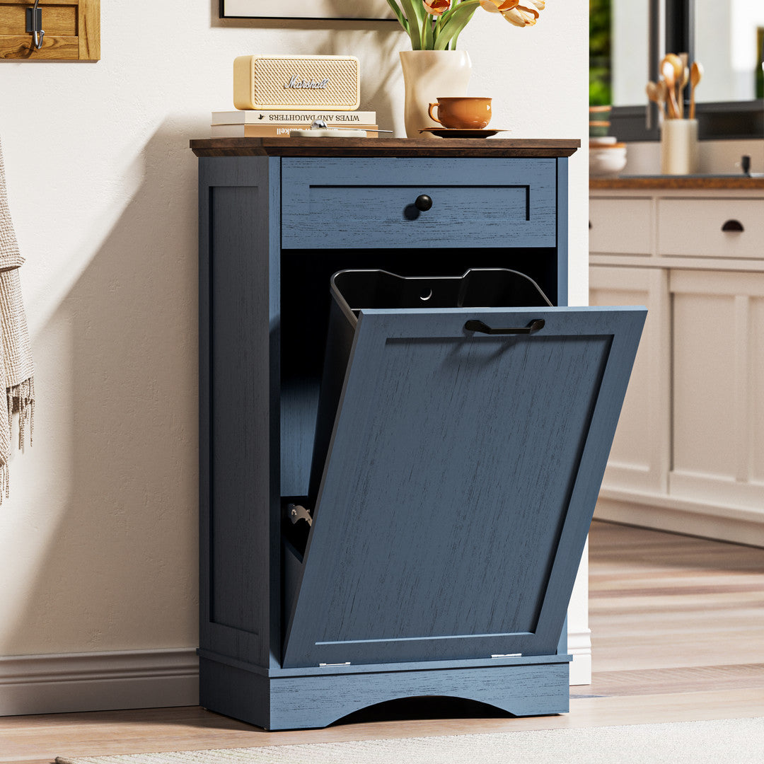 AHB® Single Tilt Out Trash Cabinet for 13 Gallon Trash Can