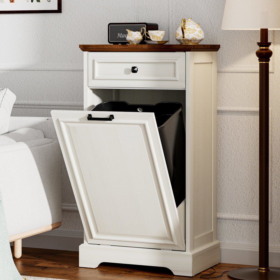 AHB® Single Tilt Out Trash Cabinet for 13 Gallon Trash Can