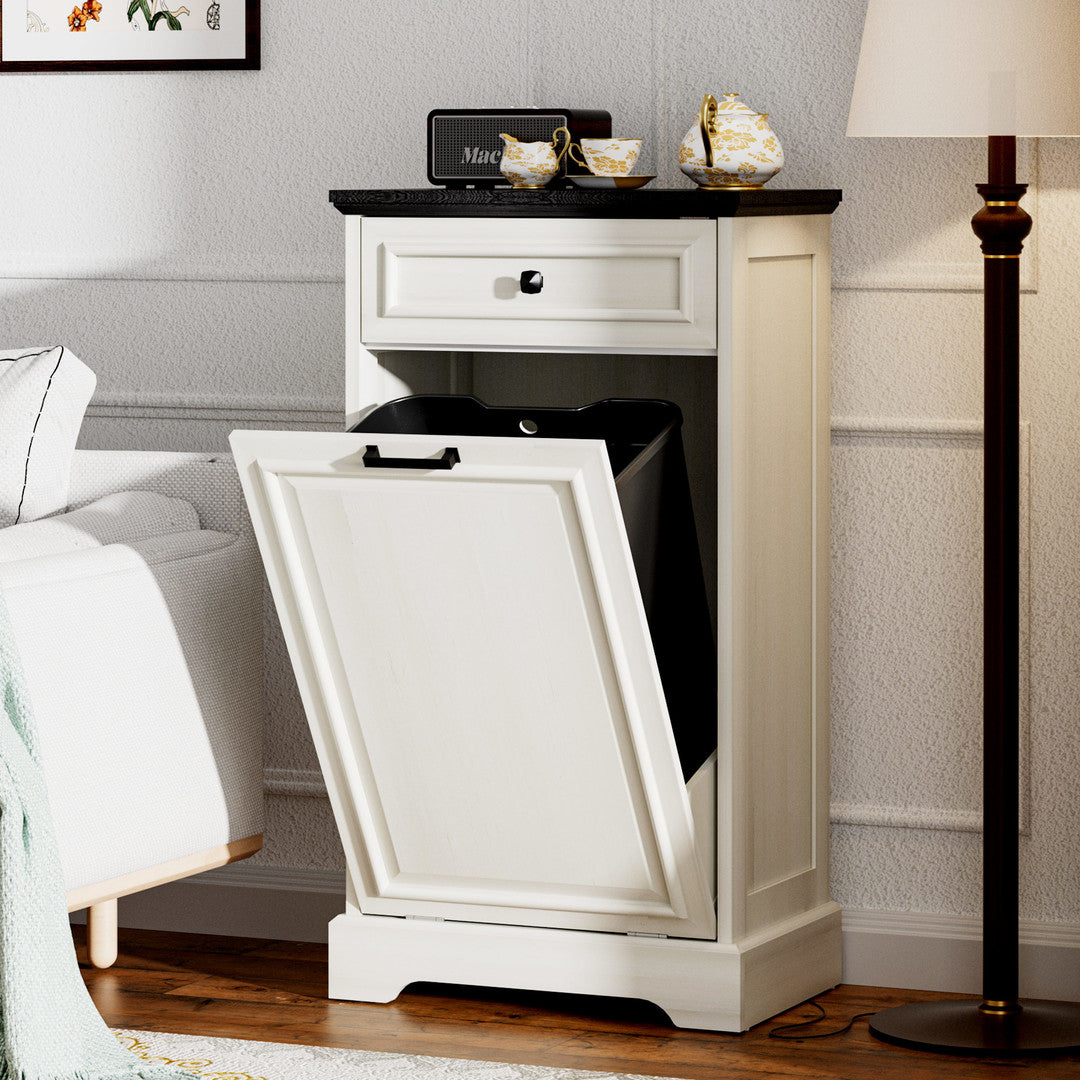 AHB® Single Tilt Out Trash Cabinet for 13 Gallon Trash Can