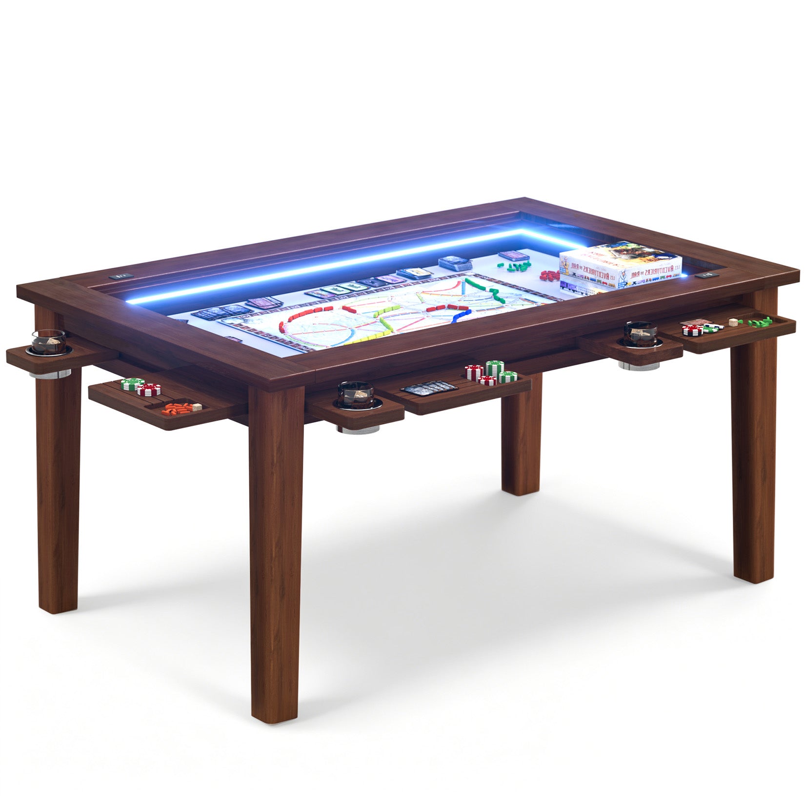 AHB® Board Game Table for 4-6 with Led Light