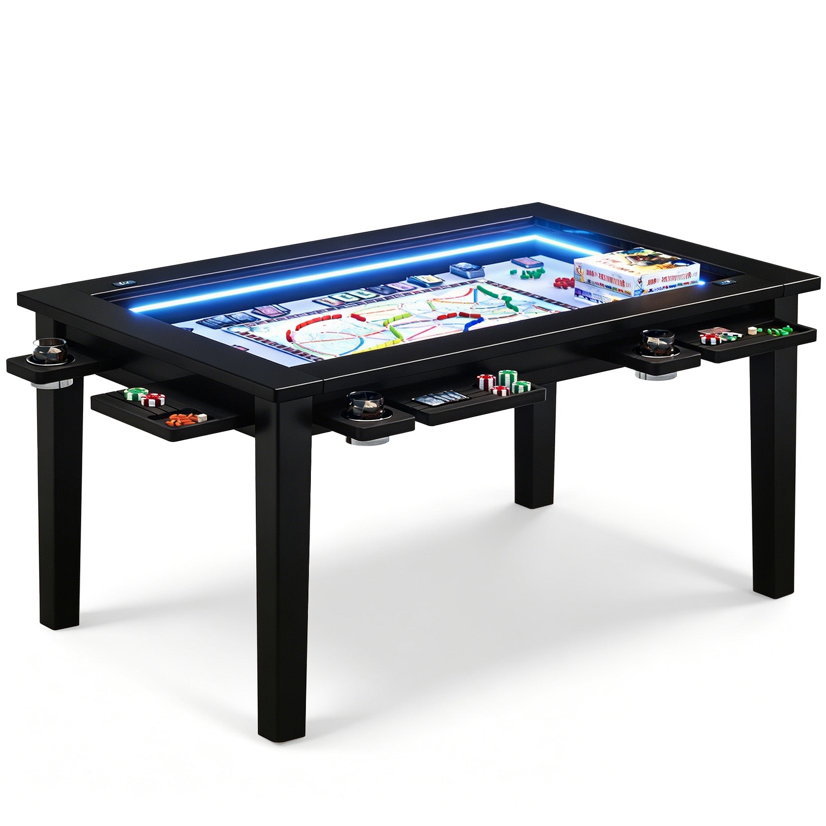 AHB® Board Game Table for 4-6 with Led Light