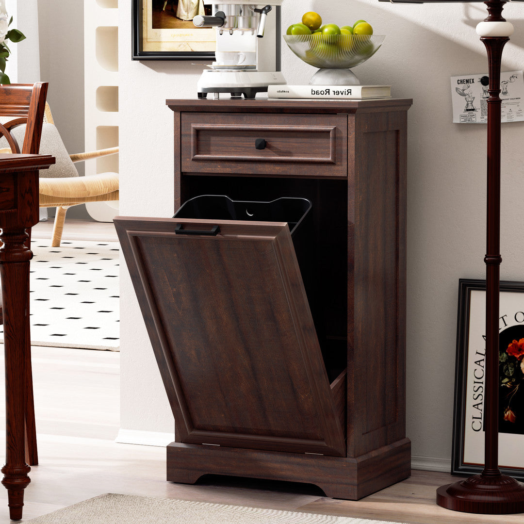 AHB® Single Tilt Out Trash Cabinet for 13 Gallon Trash Can