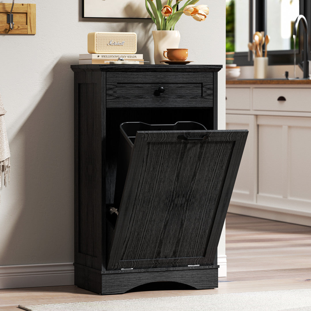 AHB® Single Tilt Out Trash Cabinet for 13 Gallon Trash Can
