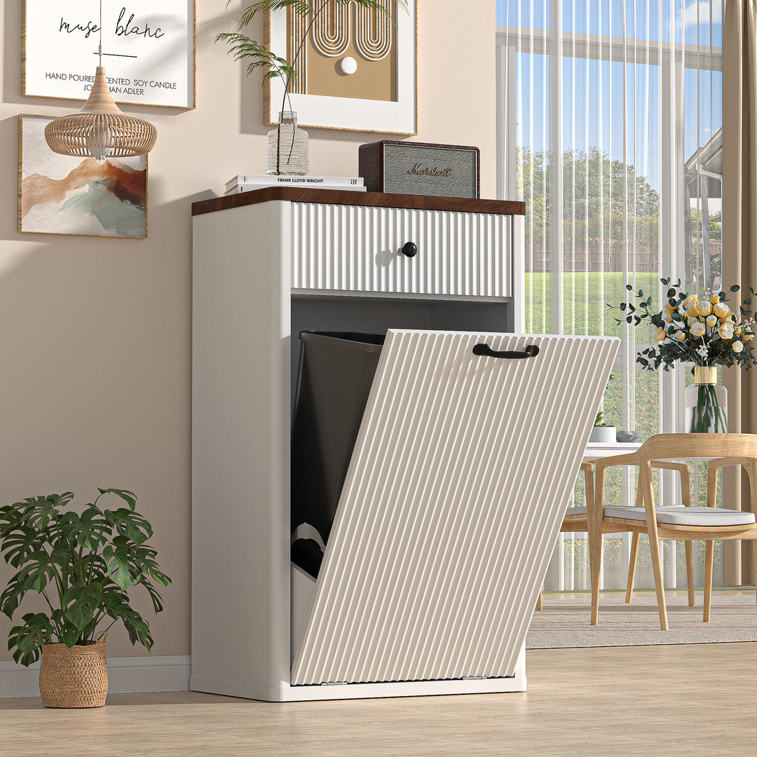 Haddockway® 13 Gallon Tilt Out Trash Cabinet, Freestanding Kitchen Trash Cabinet