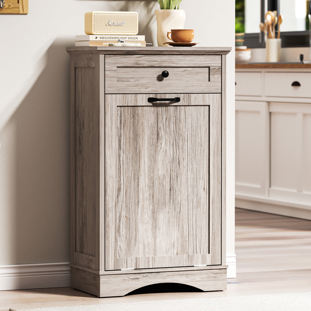 AHB® Single Tilt Out Trash Cabinet for 13 Gallon Trash Can