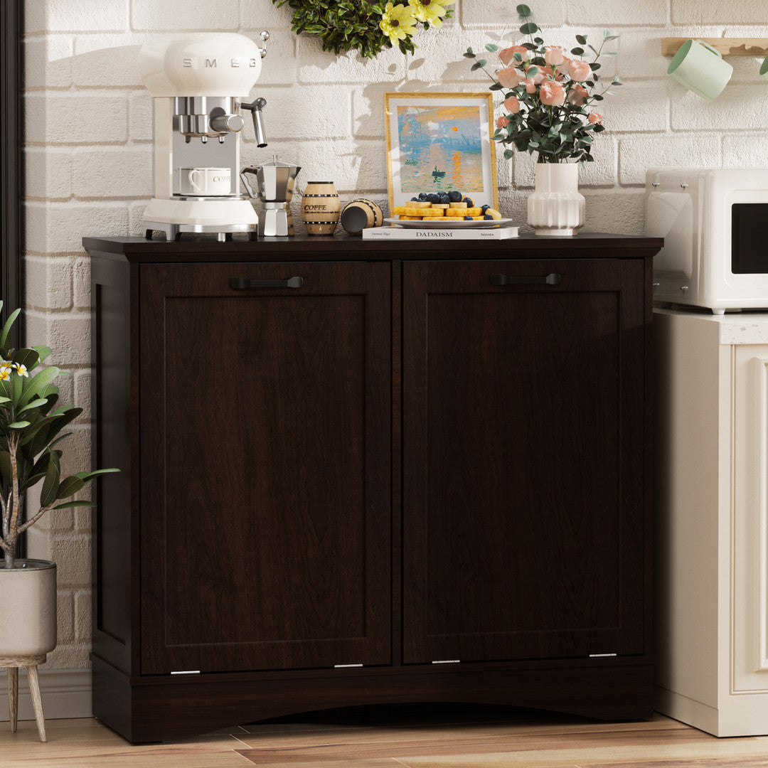 Haddockway® 20 Gallon Tilt Out Trash Cabinet, Freestanding Kitchen Trash Cabinet without Drawer