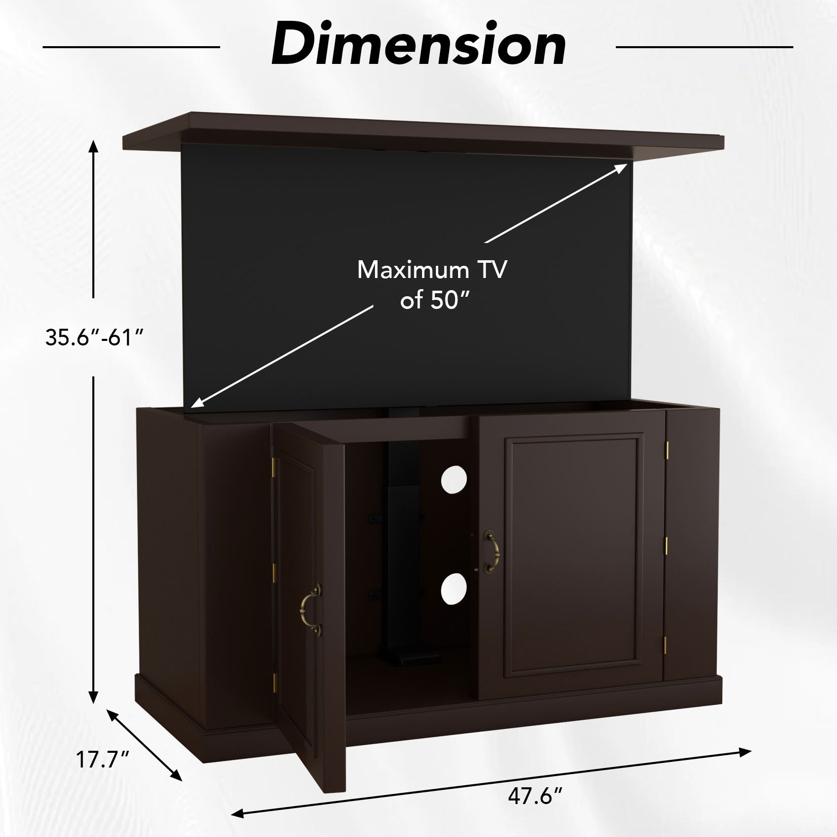 AHB® Indoor TV Stand with Motorized Vertical Stand Lift