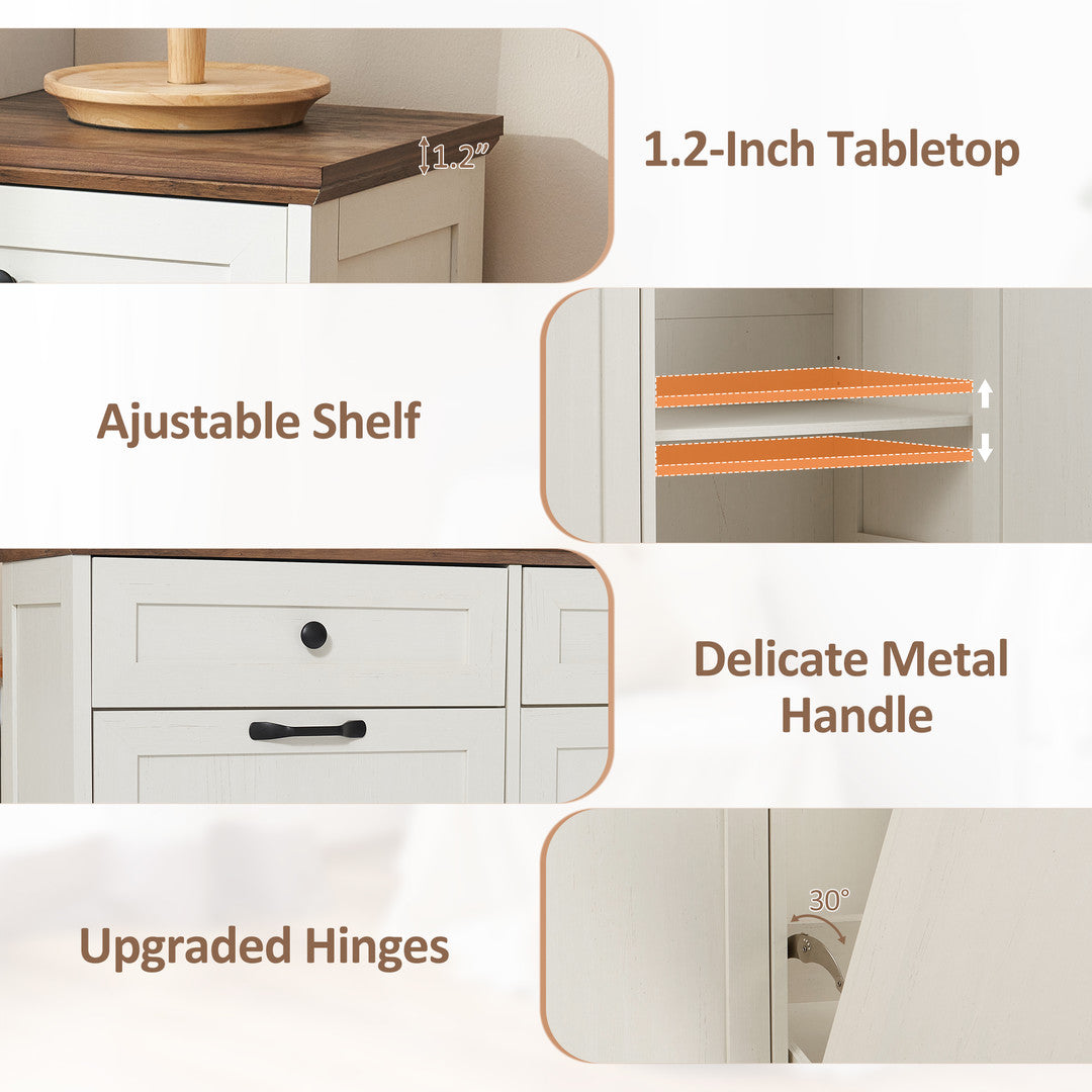 Haddockway® Single Tilt Out Trash Cabinet 13 Gallon Waste Bins Hidden Trash Bin w/ Hiddles for Kitchen