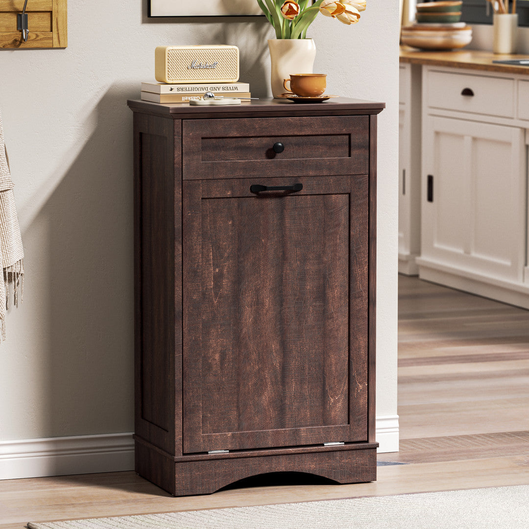AHB® Single Tilt Out Trash Cabinet for 13 Gallon Trash Can