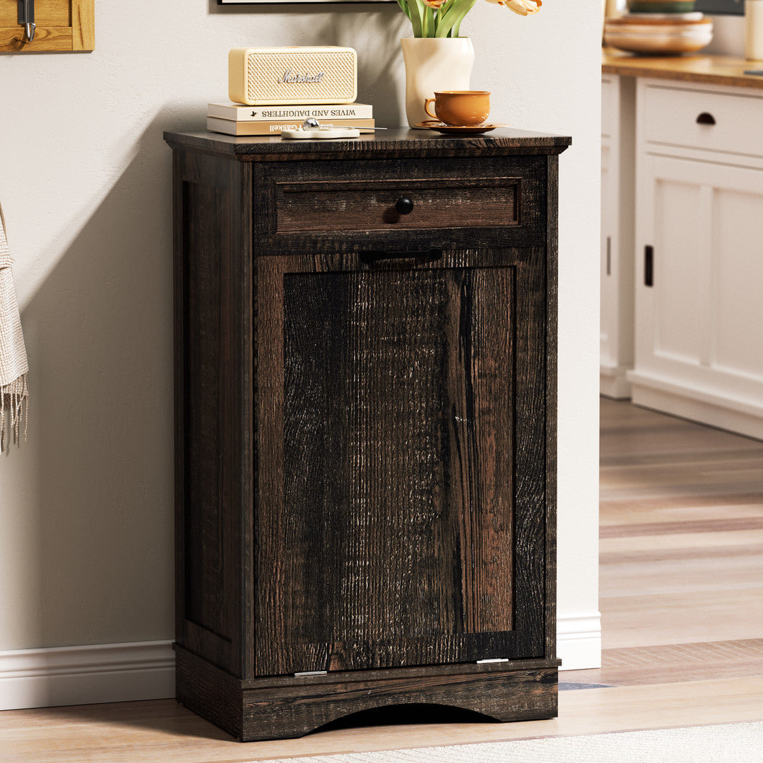 AHB® Single Tilt Out Trash Cabinet for 13 Gallon Trash Can