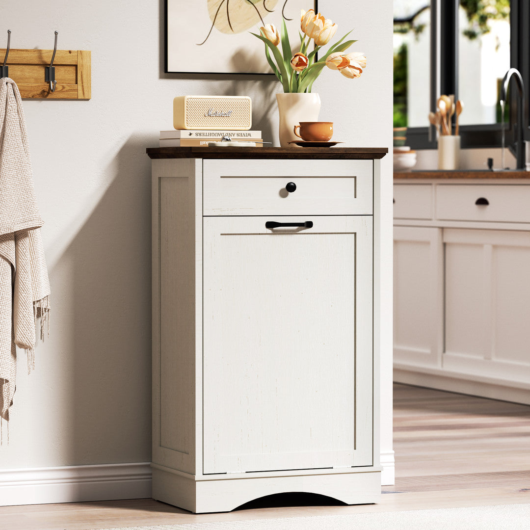 AHB® Single Tilt Out Trash Cabinet for 13 Gallon Trash Can