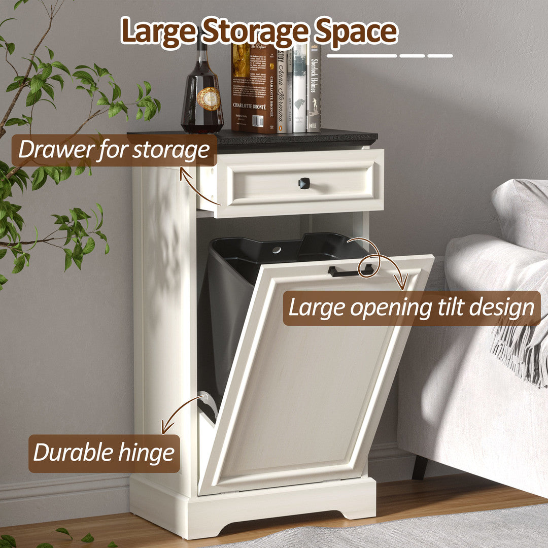AHB® Single Tilt Out Trash Cabinet for 13 Gallon Trash Can