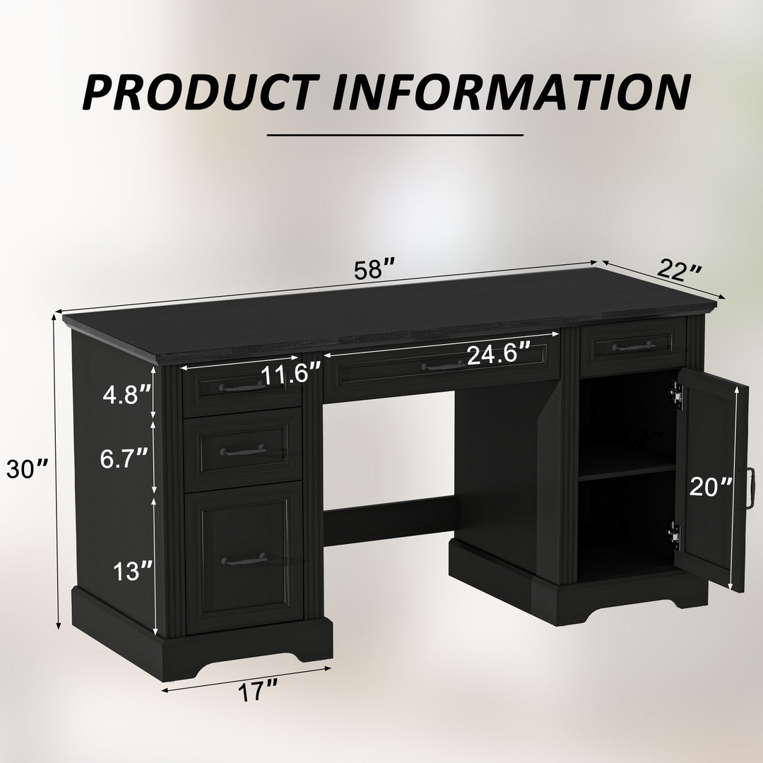 AHB® 58-Inch Executive Desk