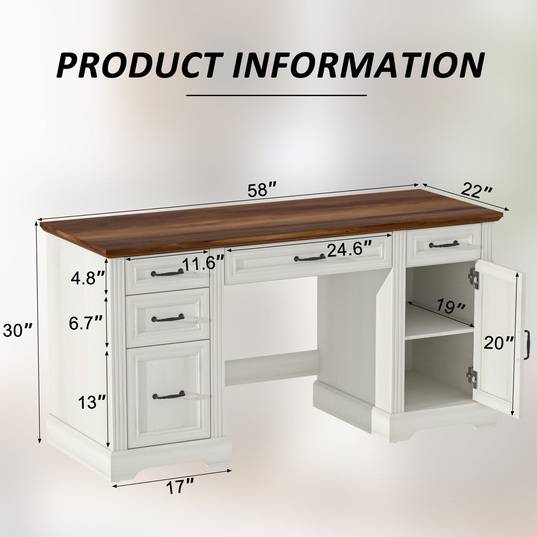 AHB® 58-Inch Executive Desk