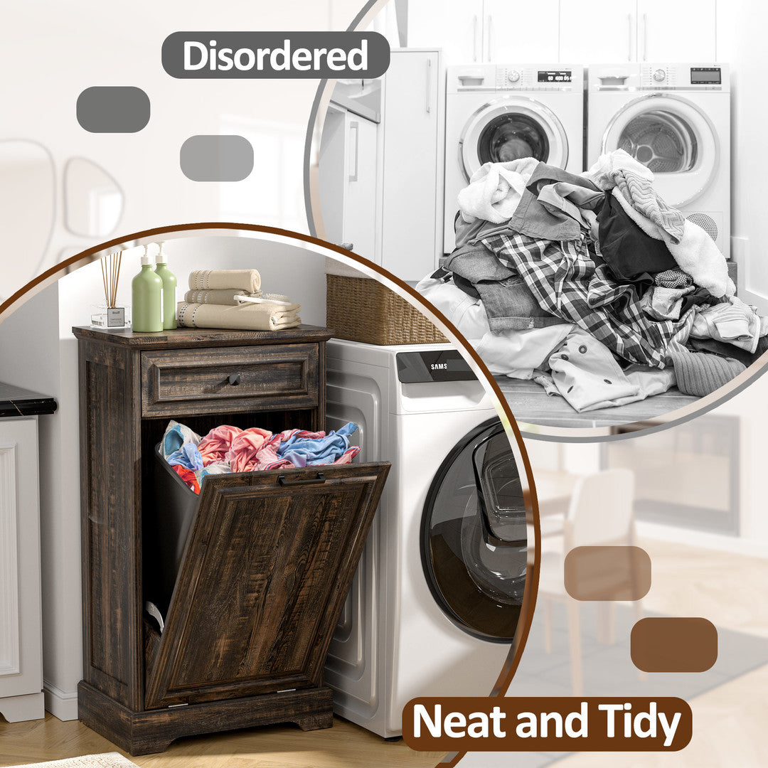 AHB® Single Tilt Out Trash Cabinet for 13 Gallon Trash Can
