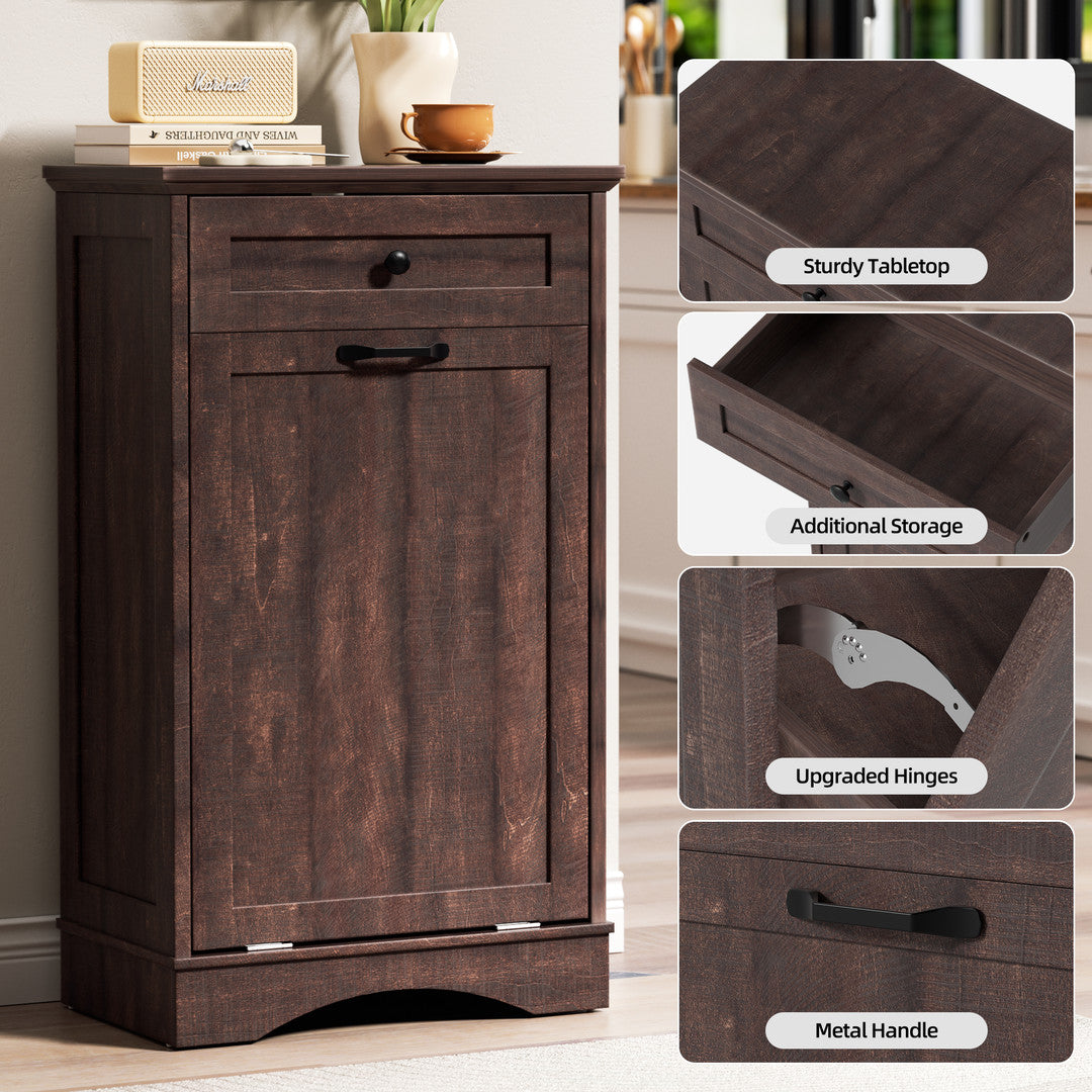 AHB® Single Tilt Out Trash Cabinet for 13 Gallon Trash Can
