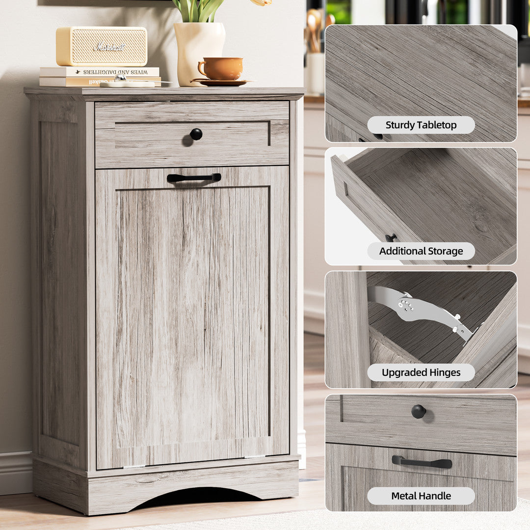 AHB® Single Tilt Out Trash Cabinet for 13 Gallon Trash Can