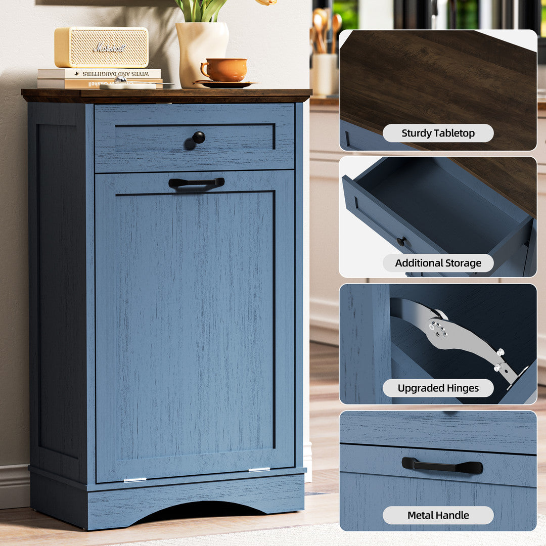 AHB® Single Tilt Out Trash Cabinet for 13 Gallon Trash Can