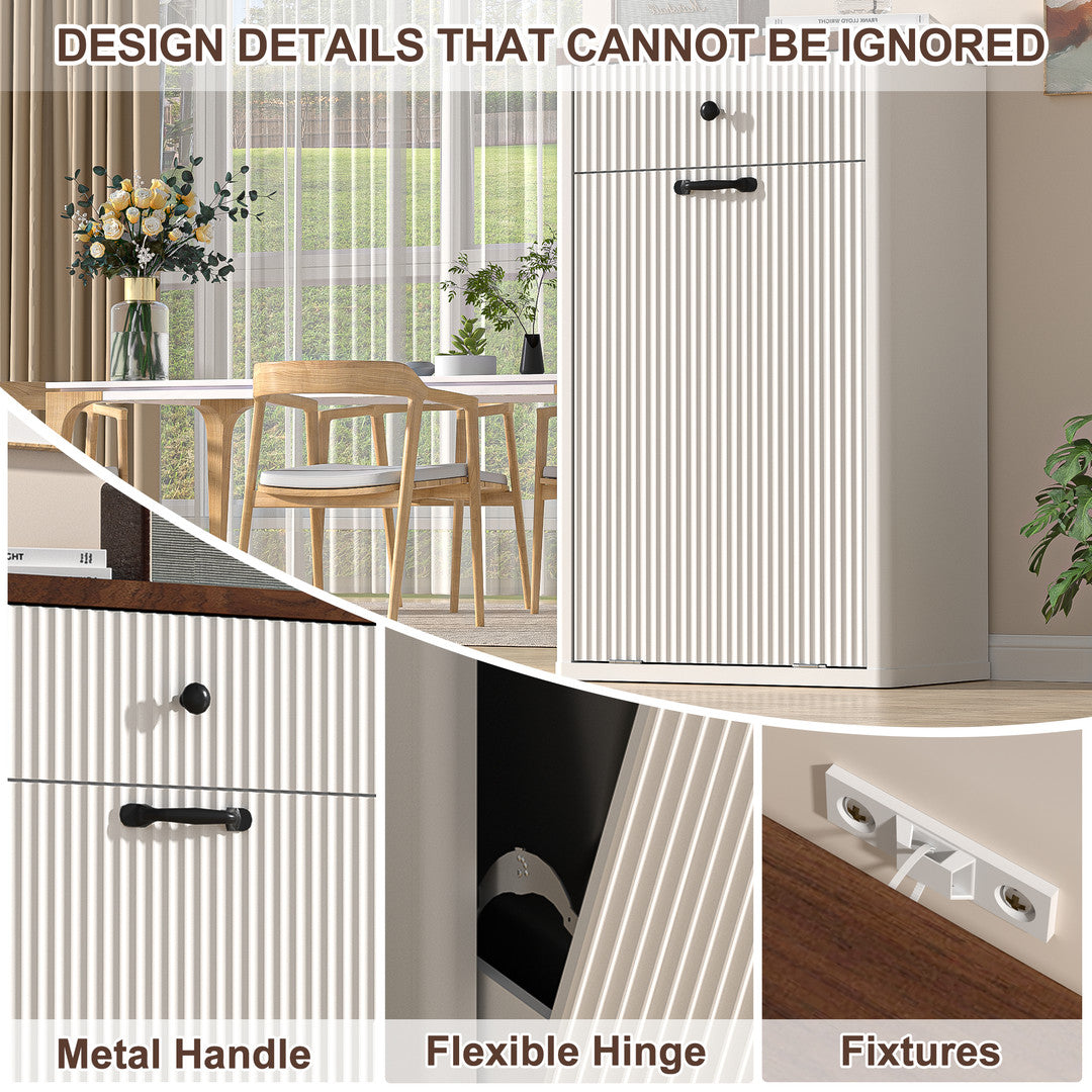 Haddockway® 13 Gallon Tilt Out Trash Cabinet, Freestanding Kitchen Trash Cabinet