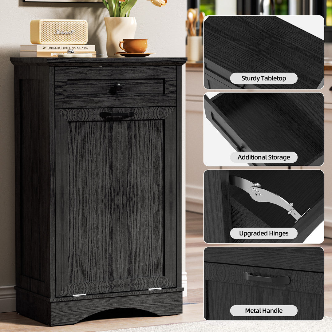 AHB® Single Tilt Out Trash Cabinet for 13 Gallon Trash Can