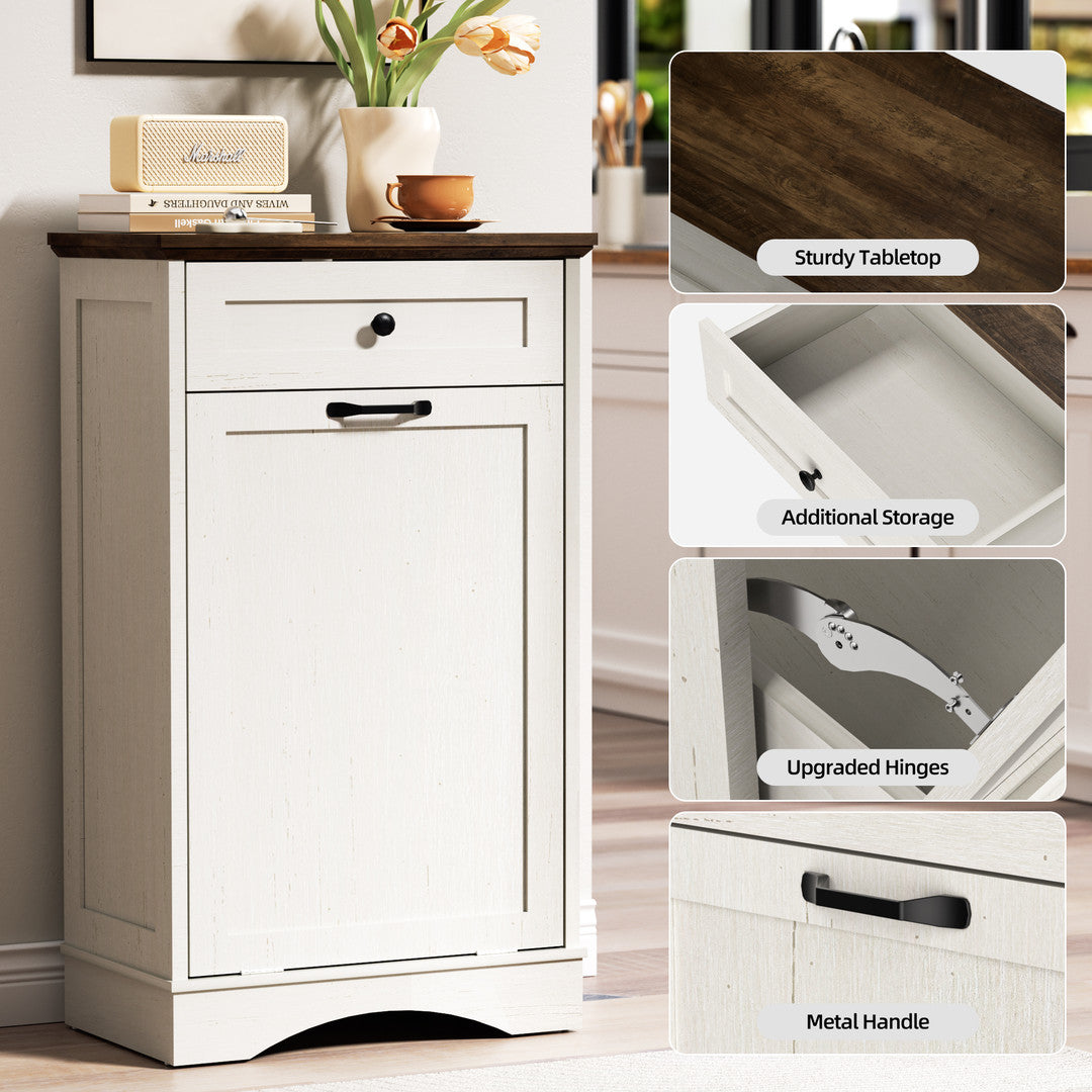 AHB® Single Tilt Out Trash Cabinet for 13 Gallon Trash Can