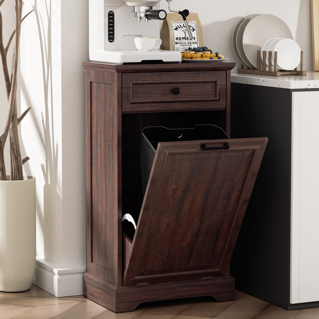 AHB® Single Tilt Out Trash Cabinet for 13 Gallon Trash Can