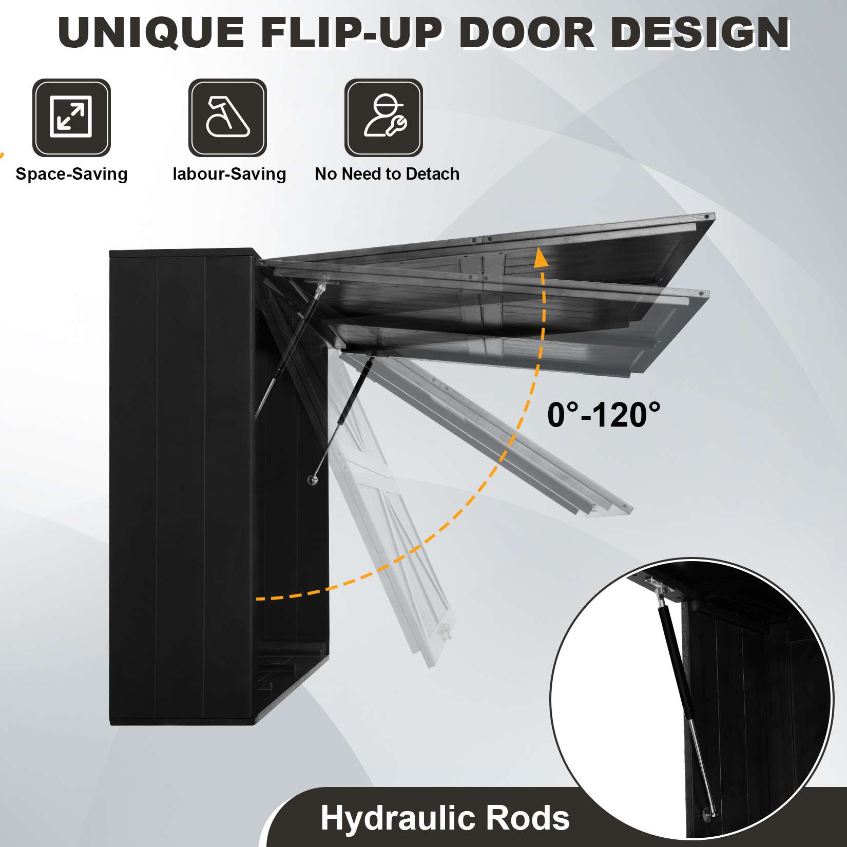 55-Inch Solid Wood Weatherproof Outdoor TV Enclosure