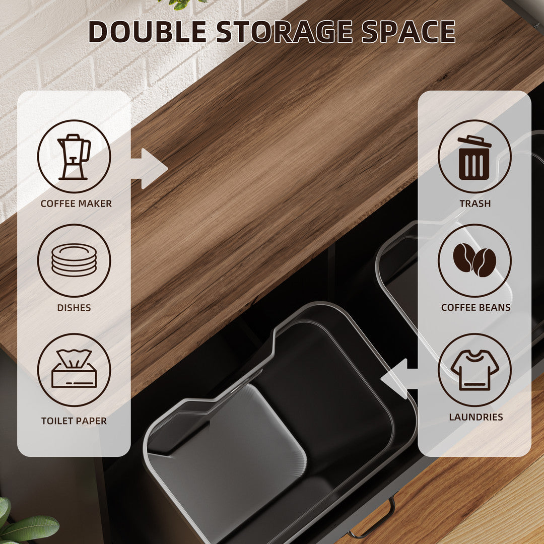 Haddockway® 20 Gallon Tilt Out Trash Cabinet, Freestanding Kitchen Trash Cabinet without Drawer