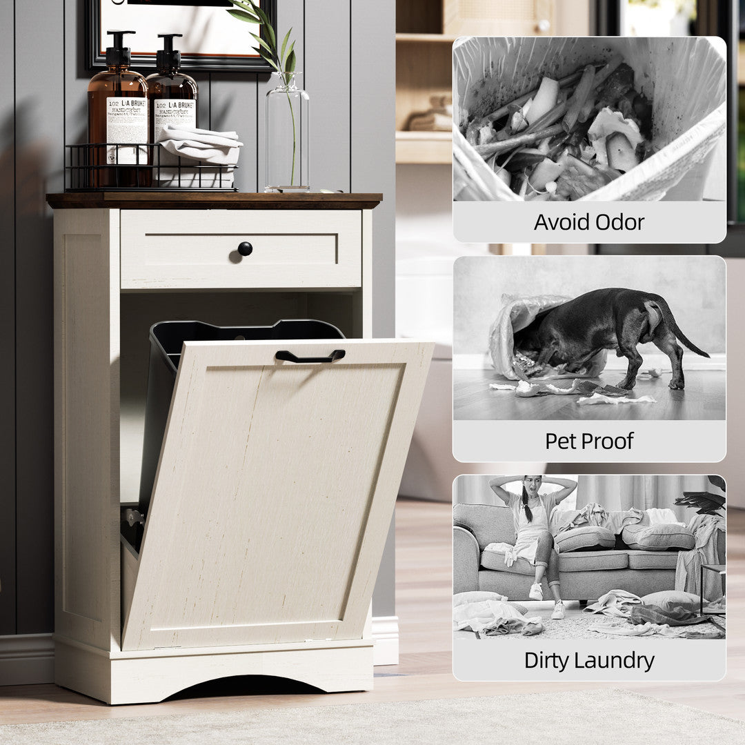 AHB® Single Tilt Out Trash Cabinet for 13 Gallon Trash Can