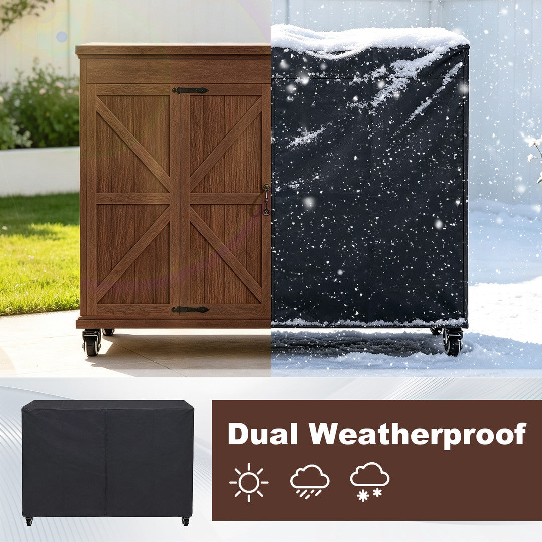 AHB Outdoor Modern Electric TV Lift Cabinet for 32–65" TVs,TV Stand | Motorized TV Lift Stand Indoor & Outdoor Use ,Outdoor Mobile TV Stand on Lockable Wheels,Weatherproof Outdoor TV Enclosure