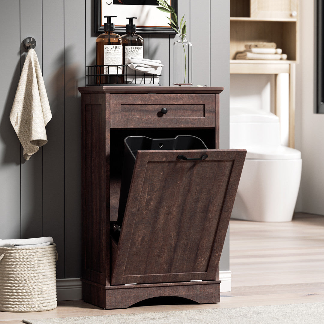 AHB® Single Tilt Out Trash Cabinet for 13 Gallon Trash Can