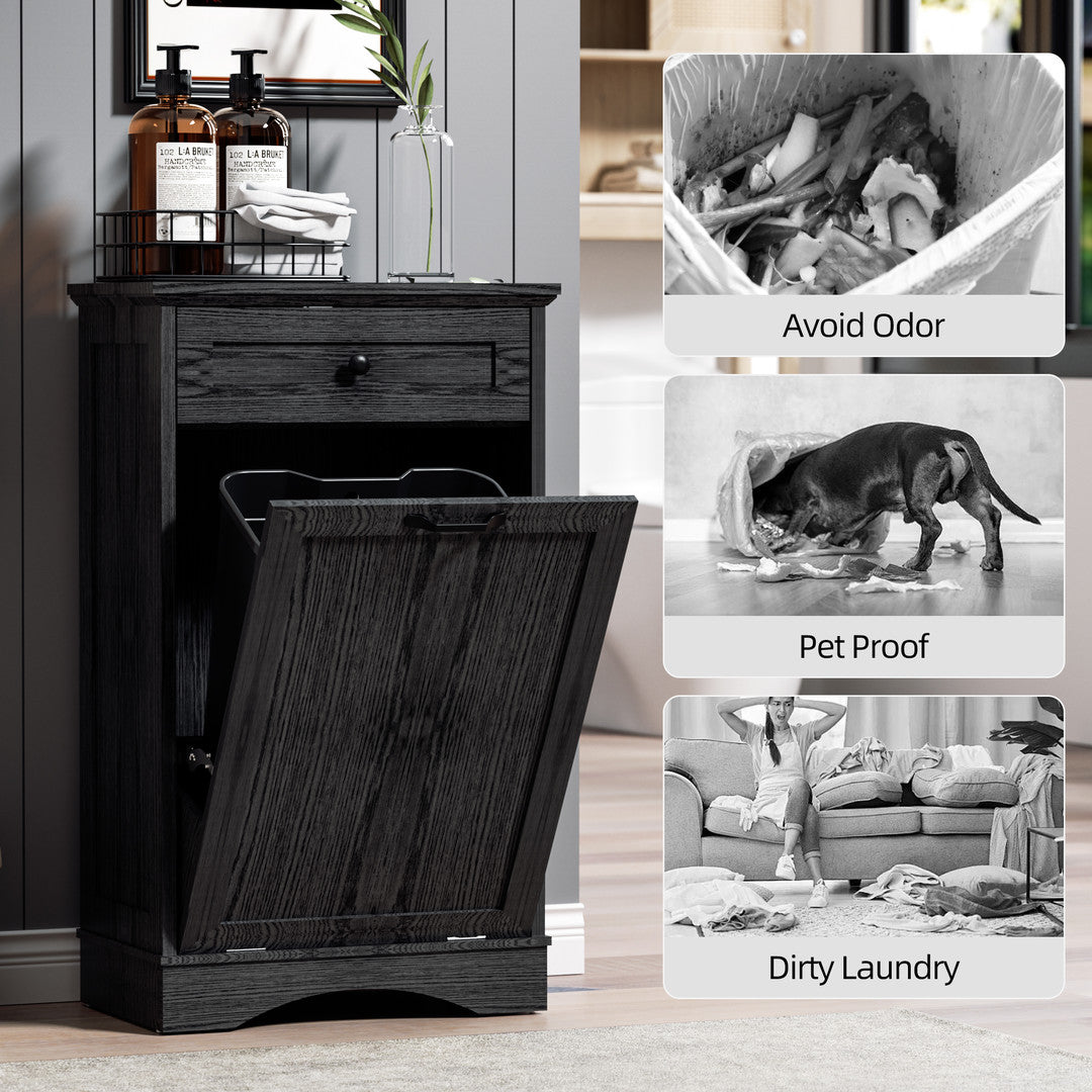 AHB® Single Tilt Out Trash Cabinet for 13 Gallon Trash Can