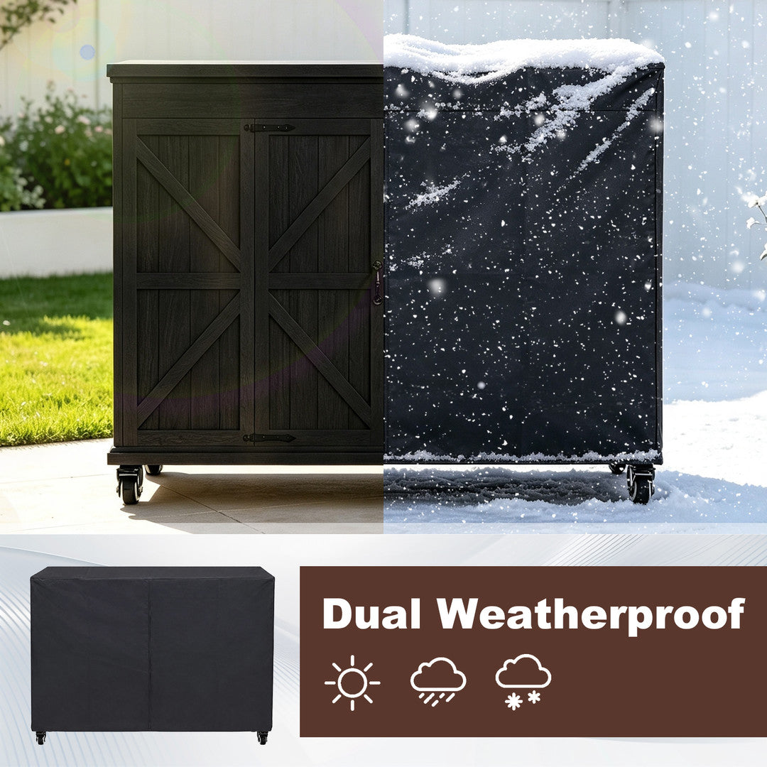 AHB Outdoor Modern Electric TV Lift Cabinet for 32–65" TVs,TV Stand | Motorized TV Lift Stand Indoor & Outdoor Use ,Outdoor Mobile TV Stand on Lockable Wheels,Weatherproof Outdoor TV Enclosure