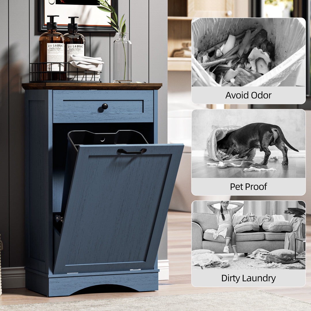 AHB® Single Tilt Out Trash Cabinet for 13 Gallon Trash Can