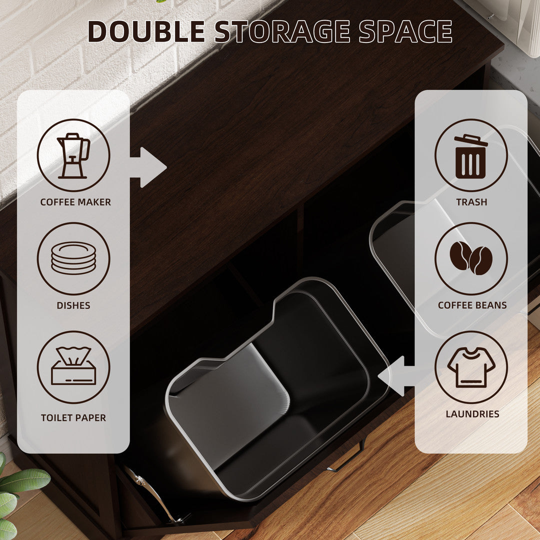 Haddockway® 20 Gallon Tilt Out Trash Cabinet, Freestanding Kitchen Trash Cabinet without Drawer