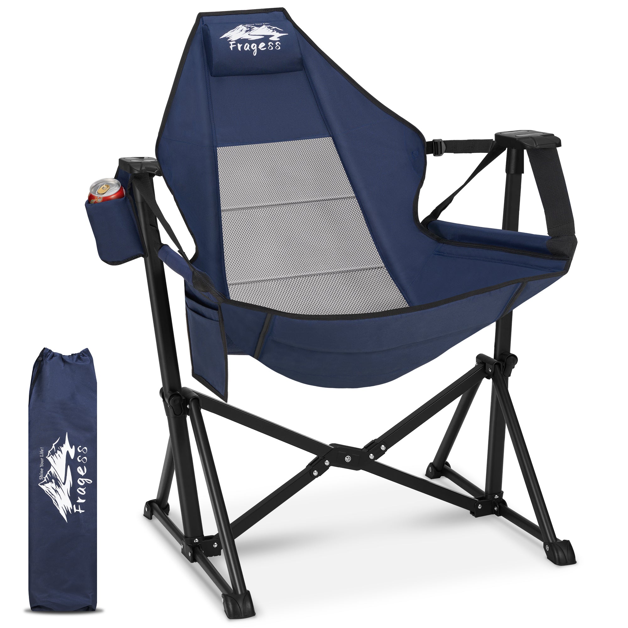 Portable Hammock Camping Chair with Adjustable Back Supports 330lbs