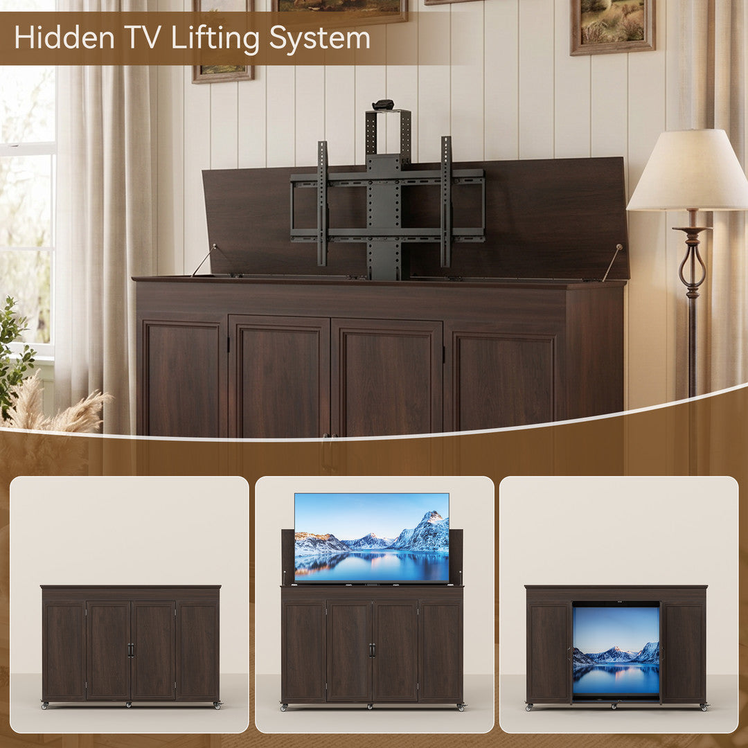 AHB® 32-65 Inch Motorized TV Lift Cabinet with Remote Control, 132 lb Capacity