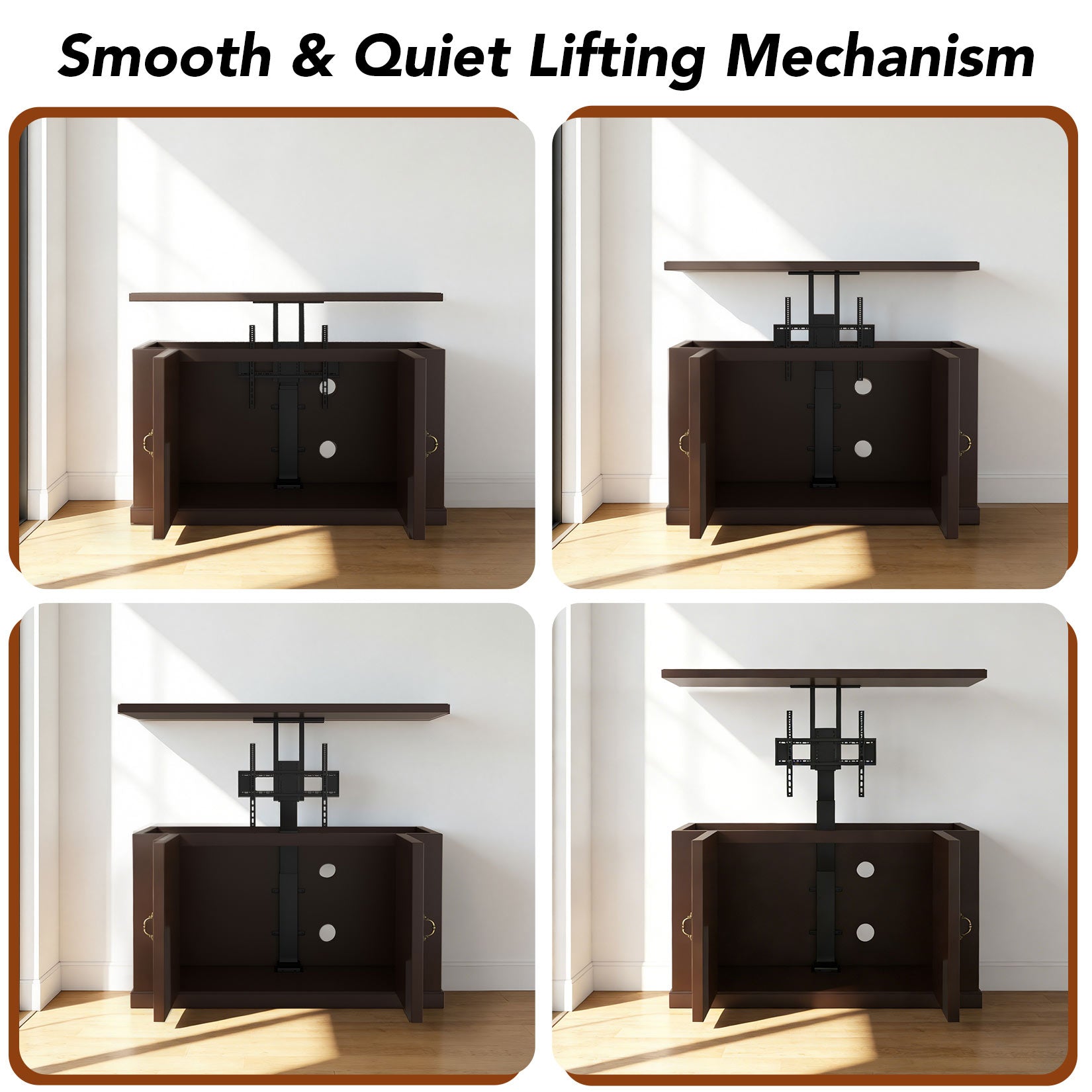 AHB® Indoor TV Stand with Motorized Vertical Stand Lift