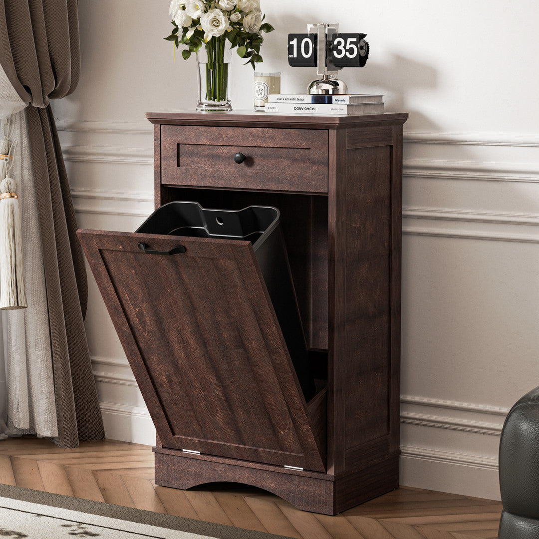 AHB® Single Tilt Out Trash Cabinet for 13 Gallon Trash Can