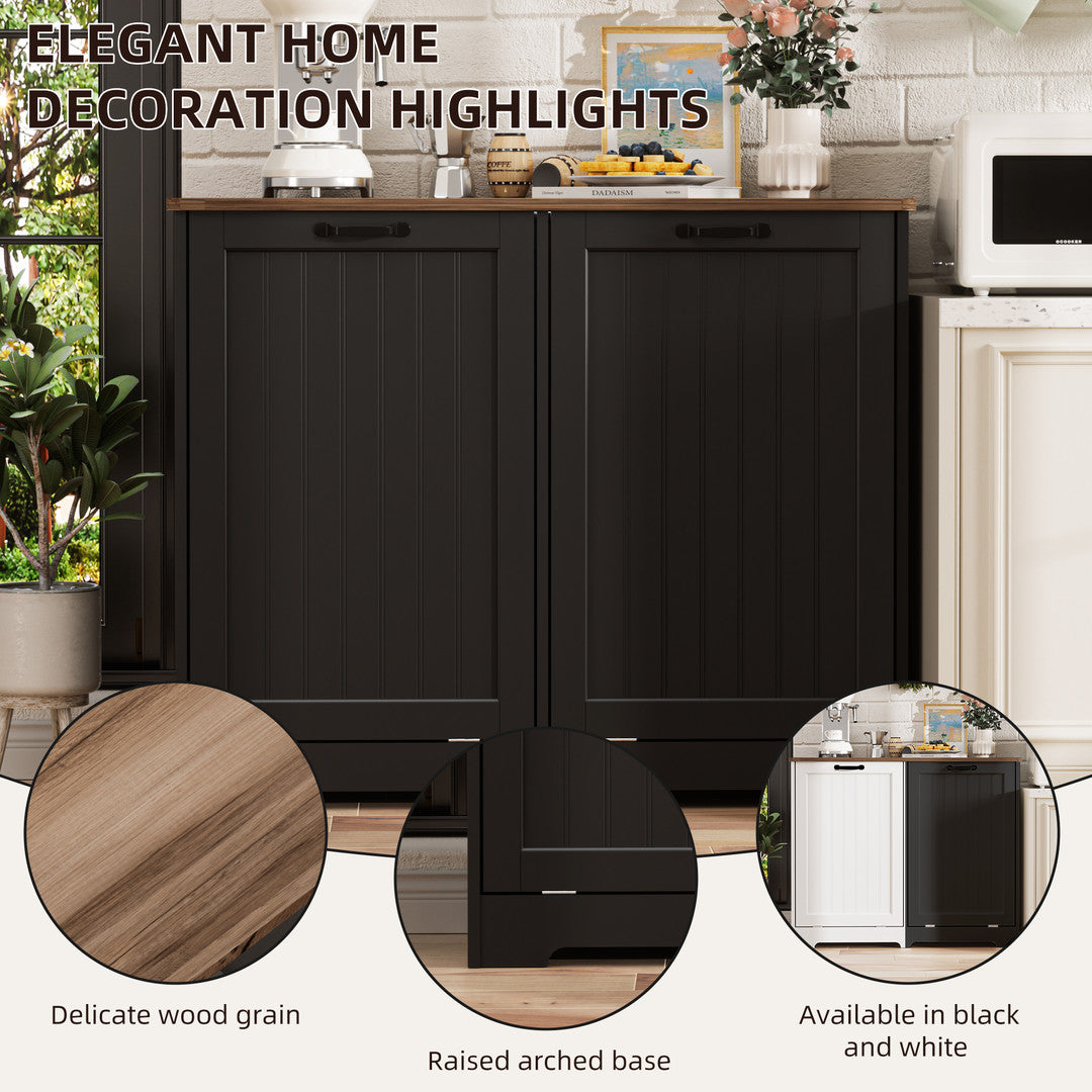 Haddockway® 20 Gallon Tilt Out Trash Cabinet, Freestanding Kitchen Trash Cabinet without Drawer