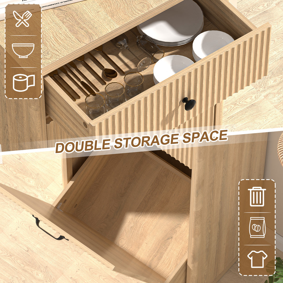 Haddockway® 13 Gallon Tilt Out Trash Cabinet, Freestanding Kitchen Trash Cabinet