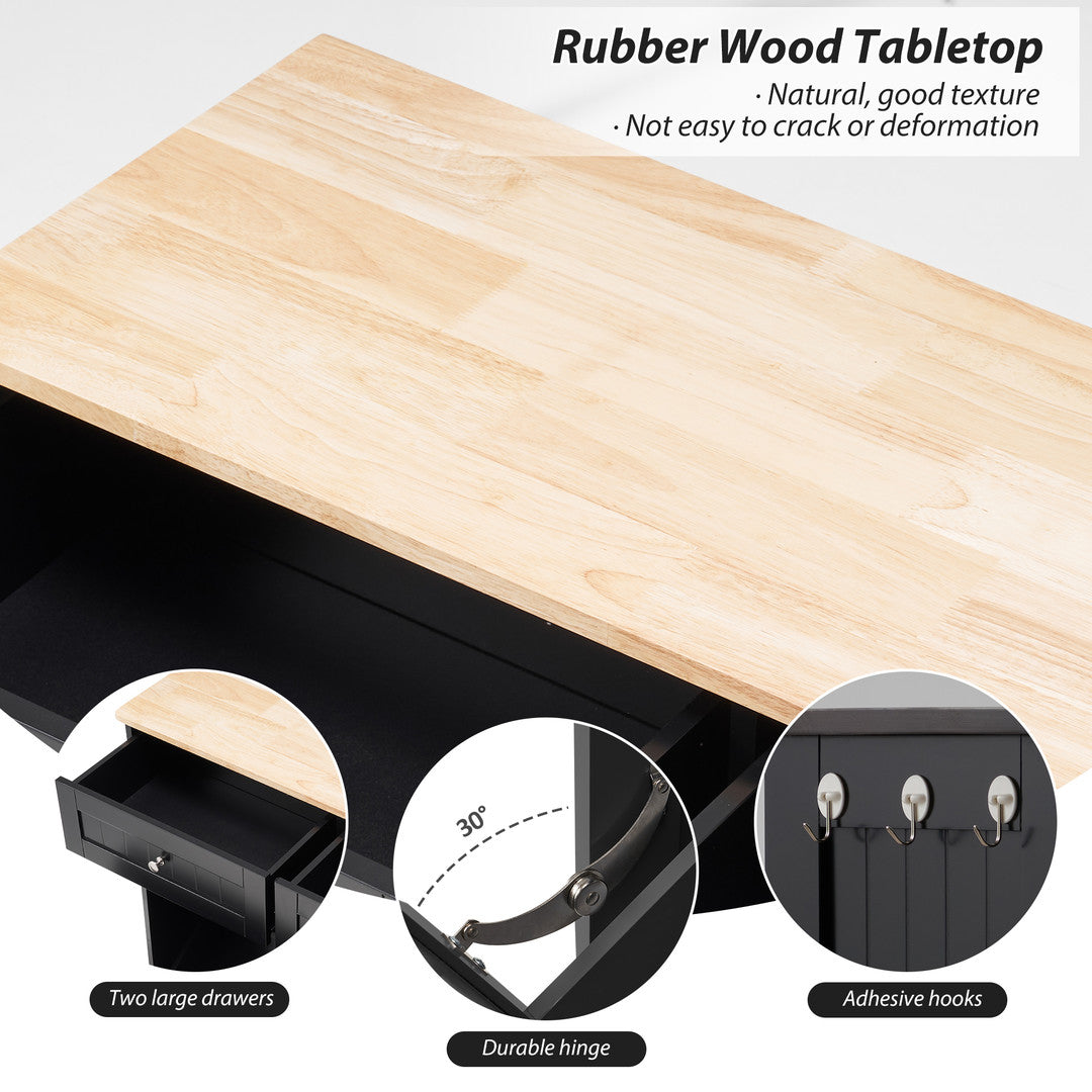 Haddockway® Single Tilt Out Trash Cabinet 13 Gallon Waste Bins Hidden Trash Bin w/ Hiddles for Kitchen