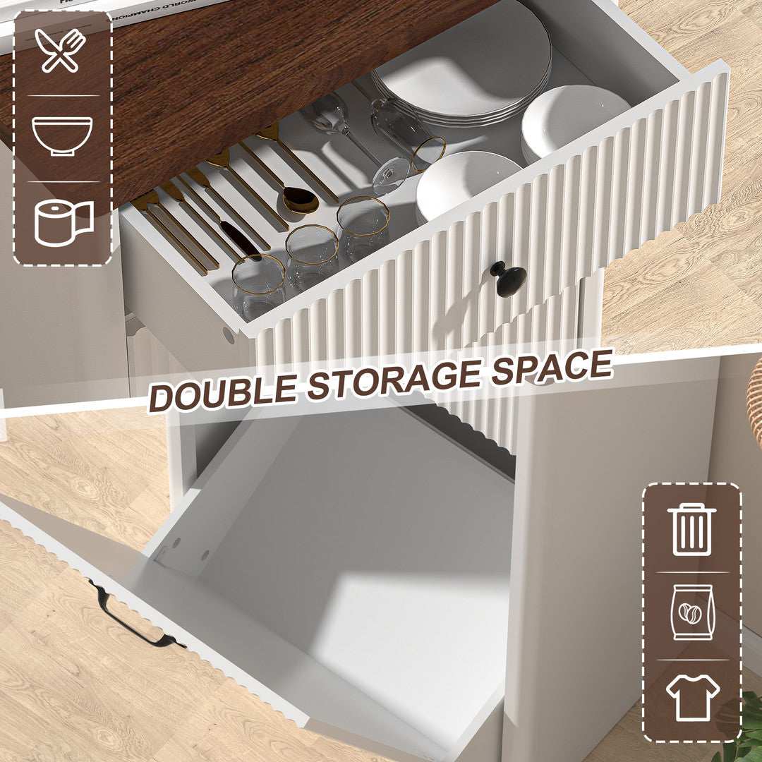 Haddockway® 13 Gallon Tilt Out Trash Cabinet, Freestanding Kitchen Trash Cabinet