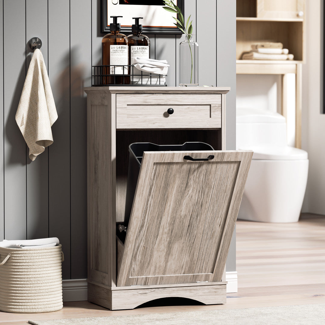 AHB® Single Tilt Out Trash Cabinet for 13 Gallon Trash Can