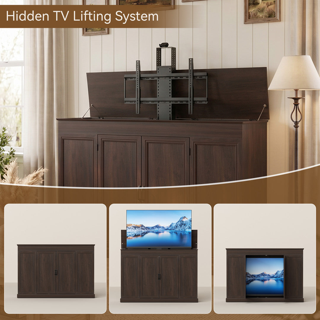 AHB® 32-65 Inch Motorized TV Lift Cabinet with Remote Control, 132 lb Capacity