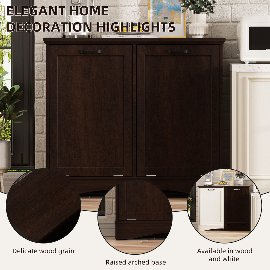 Haddockway® 20 Gallon Tilt Out Trash Cabinet, Freestanding Kitchen Trash Cabinet without Drawer